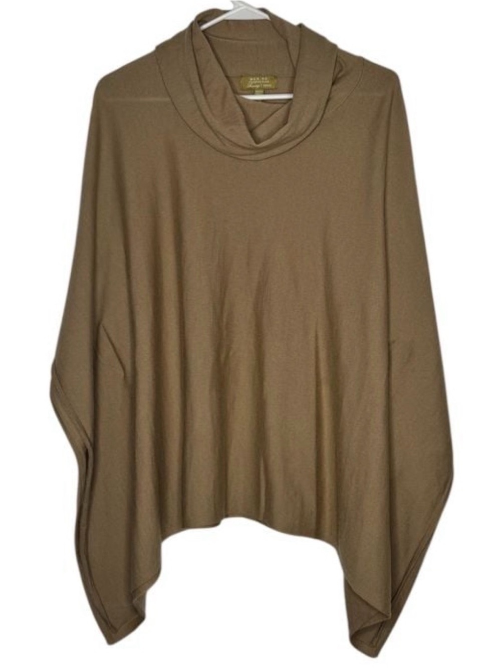 Charter Club 100% Merino Wool Luxury Lightweight Taupe Cowl Neck Women's Sweater